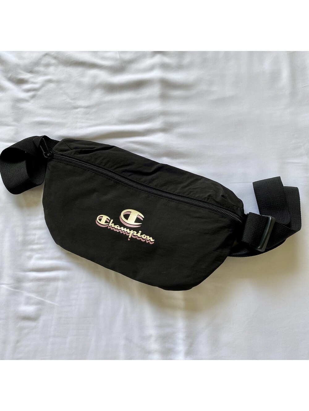 Champion Black Fanny Waist Bag Pack Zippered Pocket